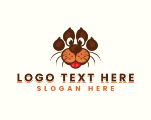 Pet Dog Paw Logo