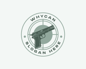 Pistol Target Shooting Logo