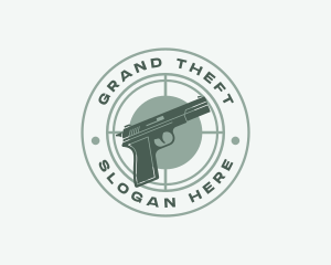 Gunstock - Pistol Target Shooting logo design