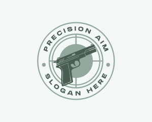 Sniper - Pistol Target Shooting logo design