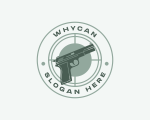 Heavy Weapon - Pistol Target Shooting logo design