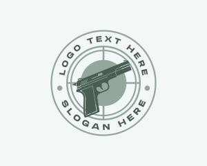 Pistol Target Shooting Logo