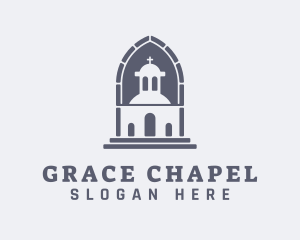 Chapel - Catholic Chapel Cross logo design