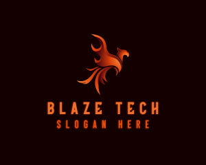 Blaze - Mythical Blazing Phoenix logo design