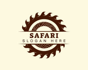 Industrial Sawmill Log Logo