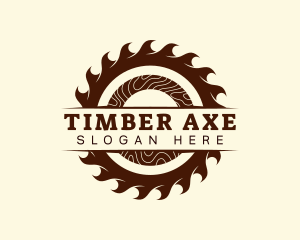 Industrial Sawmill Log logo design