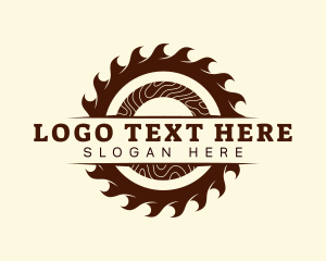 Industrial Sawmill Log Logo