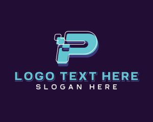 Management - Tech Startup Business Letter P logo design
