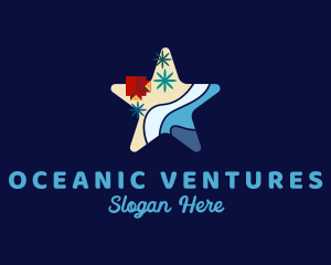 Beach Island Star logo design