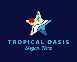 Paradise - Beach Island Star logo design