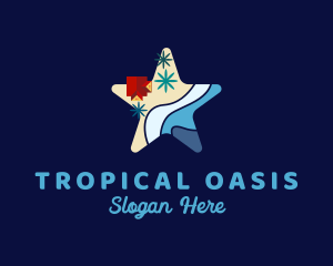 Beach Island Star logo design