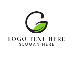 Massage - Vegan Restaurant Letter G logo design