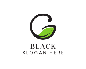 Vegan Restaurant Letter G Logo