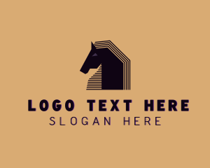 Pony Stallion Animal logo design