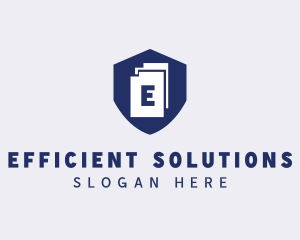 Organizer - Secure Document Shield logo design