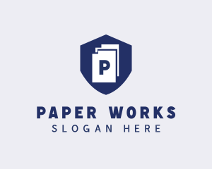 Document - Secure Document Shield logo design