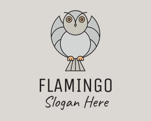 Flying - Flying Owl Cartoon logo design