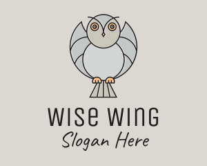 Flying Owl Cartoon logo design