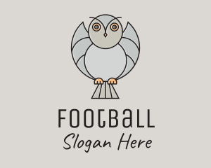 Owl - Flying Owl Cartoon logo design