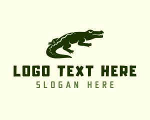 Conservation - Wild Alligator Crocodile logo design