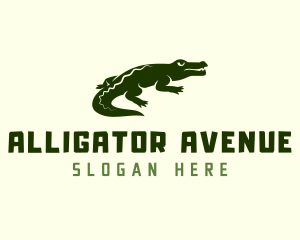 Alligator - Wild Alligator Crocodile logo design