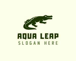 Wild Alligator Crocodile logo design