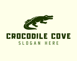 Wild Alligator Crocodile logo design