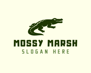 Swamp - Wild Alligator Crocodile logo design