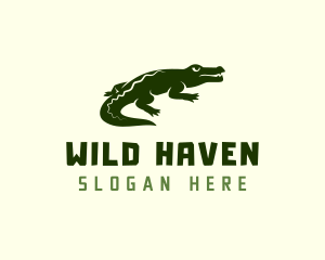 Wild Alligator Crocodile logo design