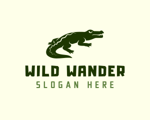 Wild Alligator Crocodile logo design