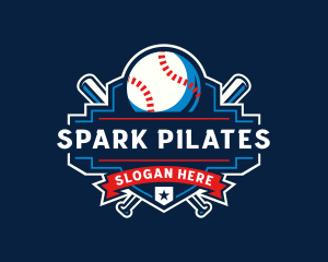 Atletic - Baseball Sports League logo design