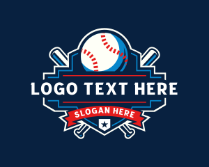 Baseball Sports League Logo