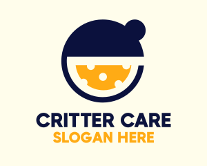 Critter - Circular Cheddar Mouse Cheese logo design