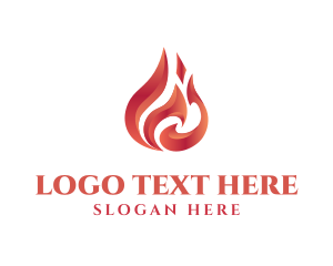 Fire Protection - Modern Abstract Fire logo design