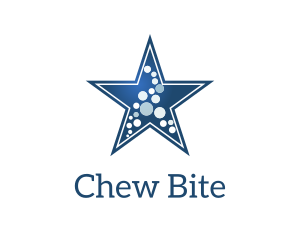 Blue Star Dots logo design