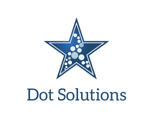 Blue Star Dots logo design