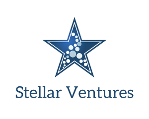 Blue Star Dots logo design