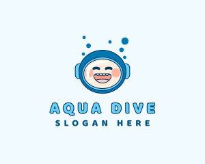 Diver - Underwater Child Diver logo design