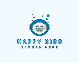 Underwater Child Diver logo design