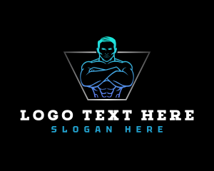 Flex - Masculine Fitness Workout logo design