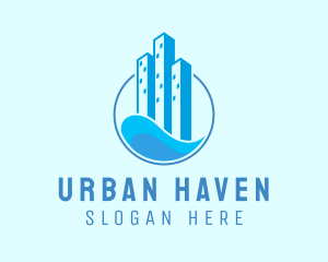 Urban City Water logo design