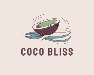 Coconut - Natural Coconut Banner logo design