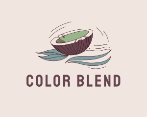 Natural Coconut Banner logo design