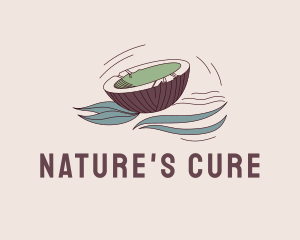 Naturopath - Natural Coconut Banner logo design