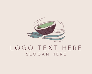 Nature - Natural Coconut Banner logo design