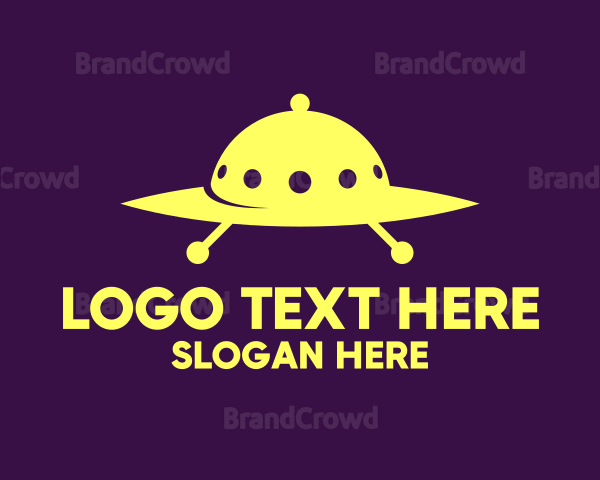 Yellow Cloche Spaceship Logo