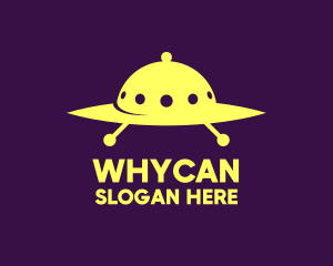 Yellow Cloche Spaceship Logo