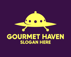 Yellow Cloche Spaceship logo design