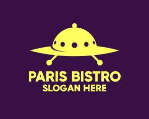 Yellow Cloche Spaceship logo design