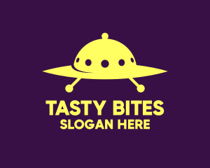 Cater - Yellow Cloche Spaceship logo design